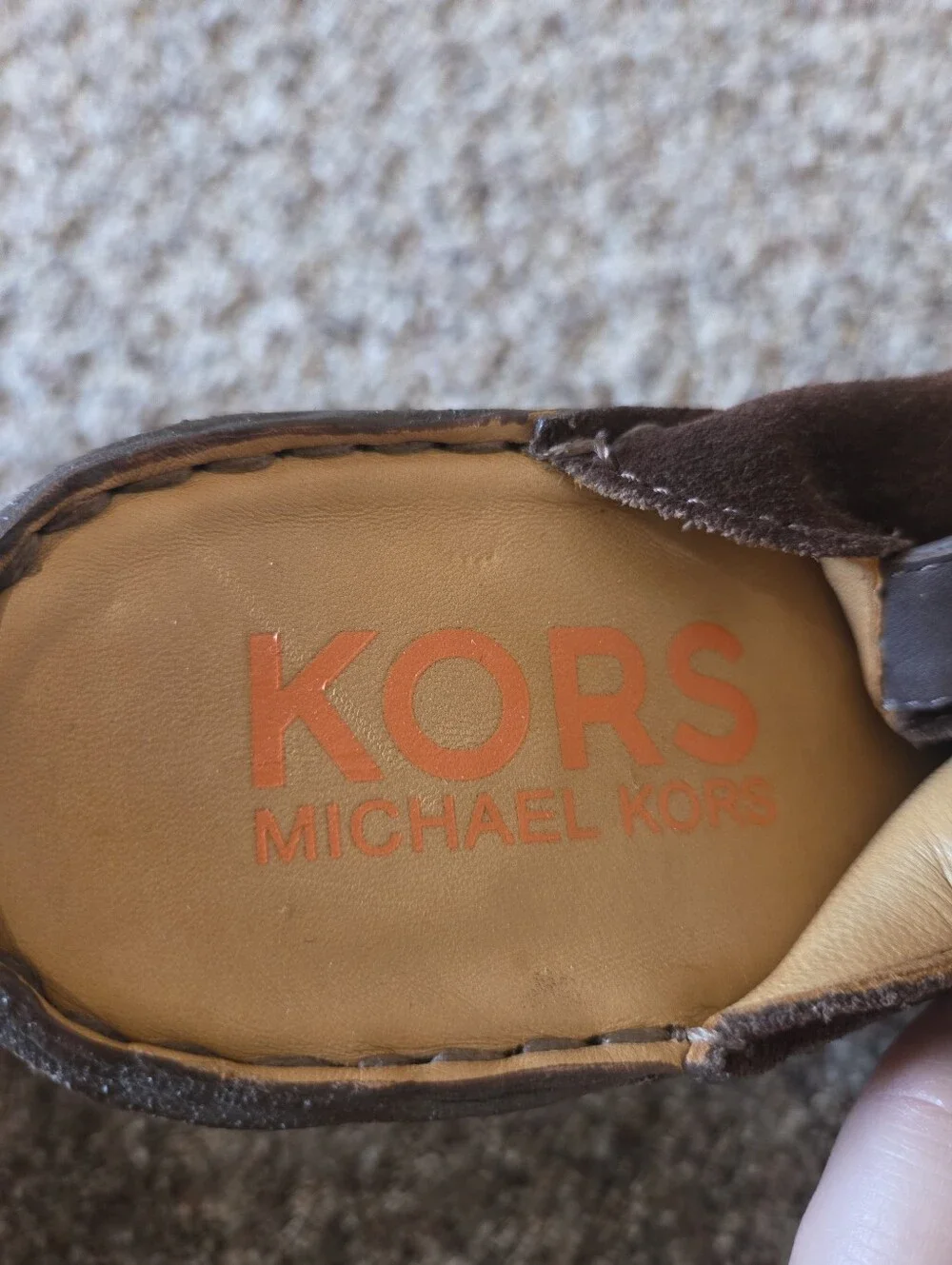 Michael Kors “Quincy” Women’s Brown Suede Platform Slingback Heels Clogs-Size 9M